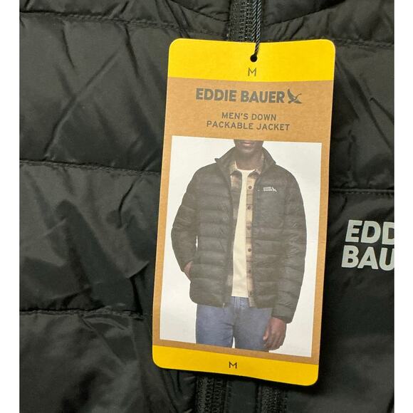 Eddie Bauer Men’s Down 650 Fill Lightweight Packable Jacket Black Size M - Picture 4 of 5